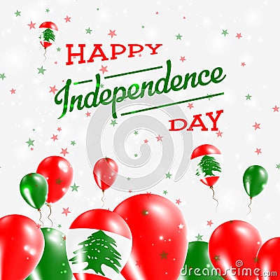 Lebanon Independence Day Patriotic Design. Vector Illustration