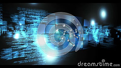 Lebhafte Videomontage mit DNA Lebhafte Videomontage mit DNA