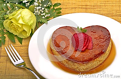 Leche Flan (Milk Flan) Stock Photo