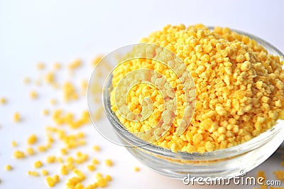 Lecithin granules - dietary supplement Stock Photo