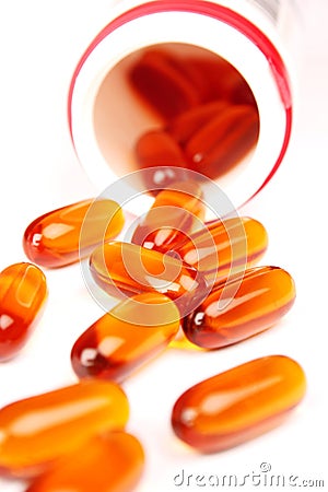 Lecithin pills Stock Photo