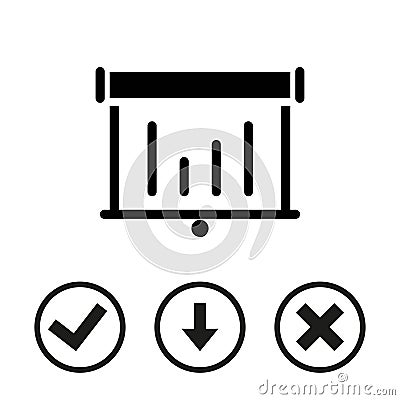 Lectern with microphone icon stock vector illustration flat design Vector Illustration