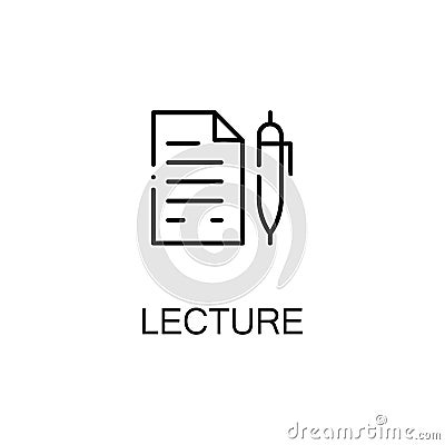 Lecture line icon Vector Illustration