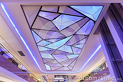 Led ceiling of commercial building Stock Photo