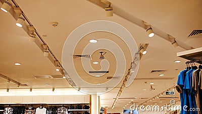 Led ceiling light used in fashion shop Stock Photo