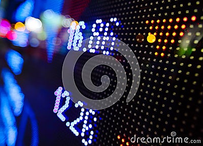 Led display stock infomation abstract Stock Photo