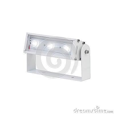 LED energysaving bar floodlight on tilting mount isolated on white background Stock Photo