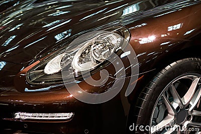 Led headlight of car Stock Photo