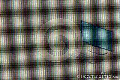 LED IPS monitor screen showing pixels in extreme closeup macro magnification Stock Photo