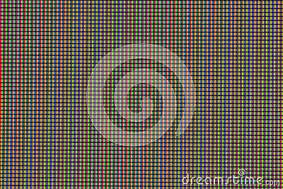 LED IPS monitor screen showing pixels in extreme closeup macro magnification Stock Photo