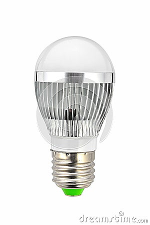 Led lamp Bulb Green light source Green lighting Energy saving light bulbs Environmental protection Home Furnishing Stock Photo