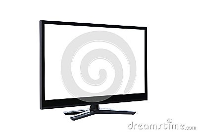 Led lcd tv monitor on white Stock Photo
