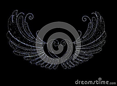 LED Light Angel wing Stock Photo