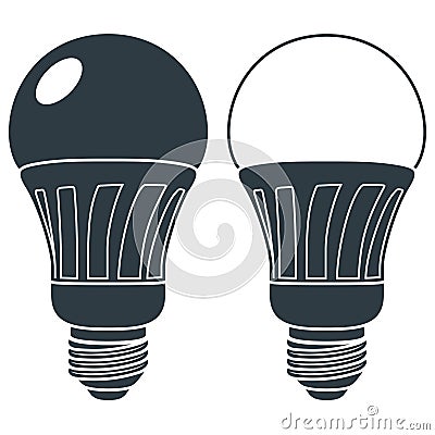 Led light bulb icon Vector Illustration