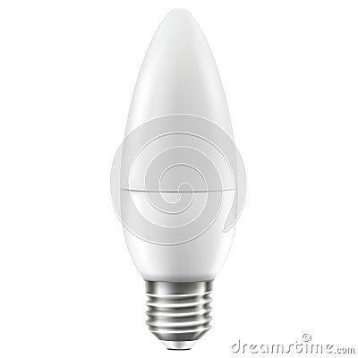 LED light emitting diode energy saving light bulb, economical lightbulb, isolated on white background, 3d vector realistic Vector Illustration