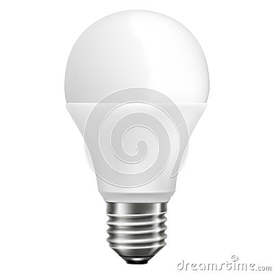 LED light emitting diode energy saving light bulb, economical lightbulb, isolated on white background, 3d vector realistic Vector Illustration