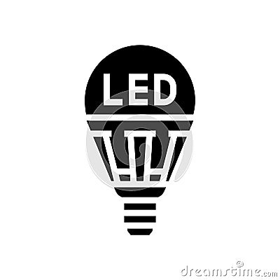 led lighting energy glyph icon vector illustration Vector Illustration