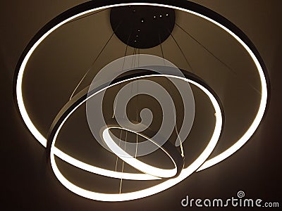 led lights in circles forme Stock Photo