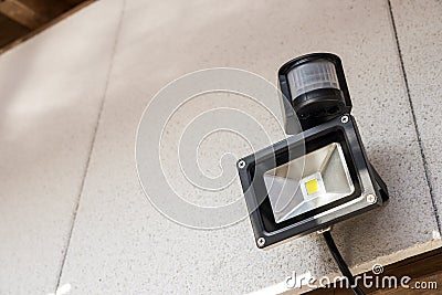 LED motion sensor light Stock Photo