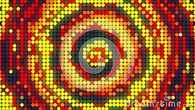 LED screen dots abstract background, 3d rendering computer generating, LED display technology display Stock Photo