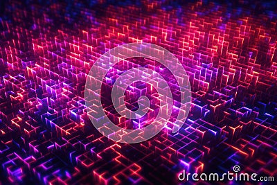 led screen pixels creating a gradient effect Stock Photo
