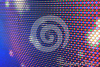 LED screen - RGB diodes Stock Photo