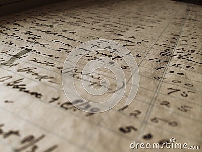 1935 Ledger Stock Photo