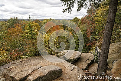 Ledges Overlook Cuyahoga Valley National Park Stock Photo