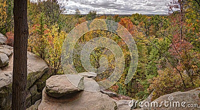 Ledges Overlook Cuyahoga Valley National Park Stock Photo