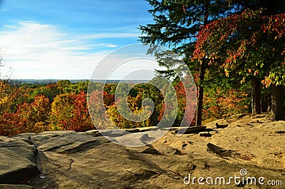 Ledges Overlook view in Autumn Stock Photo