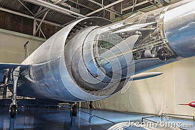 Leduc 022- single fighter-interceptor 1956 in the Museum of A Editorial Stock Photo