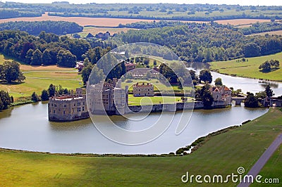 Leeds Castle from the air Stock Photo