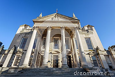 Leeds Town Hall-Yorkshire England Editorial Stock Photo