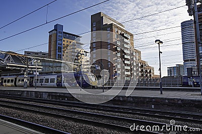 Deserted Leeds Train Station during Coronavirus Lockdown Editorial Stock Photo
