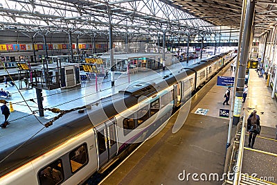 Leeds train station in Leeds, West Yorkshire, UK Editorial Stock Photo