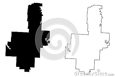 Lees Summit City, Missouri (United States cities, United States of America, us, usa city) Vector Illustration