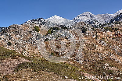 Lefka Ori - landscape of the White Mountains Stock Photo