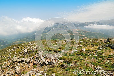 Lefka Ori mountain range on the island of Crete Stock Photo