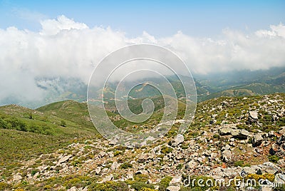 Lefka Ori mountain range on the island of Crete Stock Photo