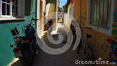 Lefkada town, View of Lefkada town in the evening, Levkas island, Ionian islands, Greece Editorial Stock Photo