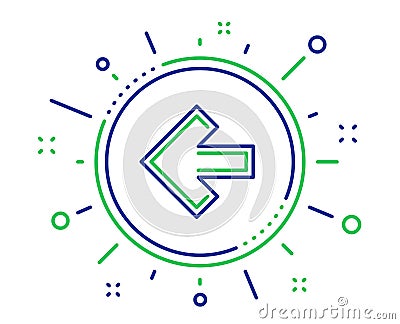 Left arrow line icon. Direction Arrowhead. Vector Vector Illustration