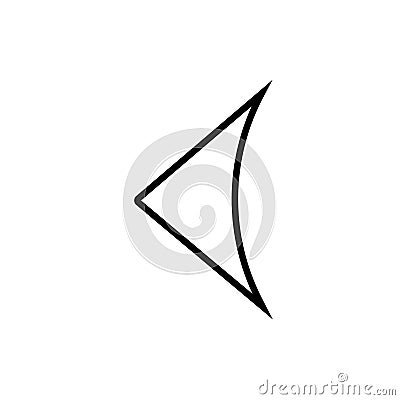 left arrow modern linear icon Vector Illustration