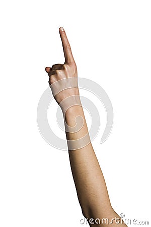 Left hand held up Stock Photo