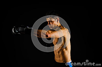 Left hand jab Stock Photo