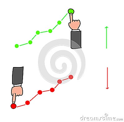 Left hand and Right hand Select point Vector Illustration