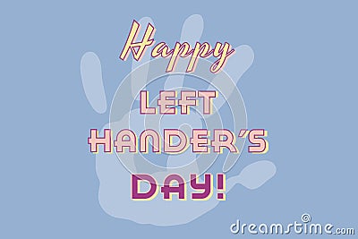 Left Hander card Vector Illustration