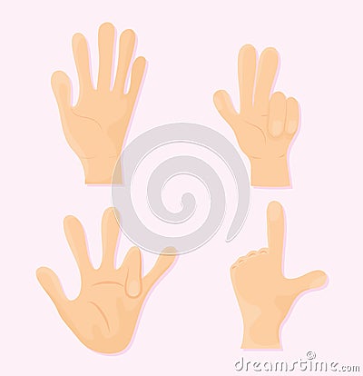 left hander group Vector Illustration