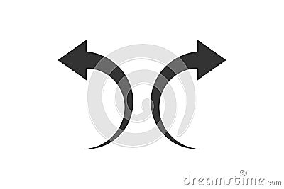 Left and right arrow icon. Previous, next pointer symbol. Sign app button vector Vector Illustration