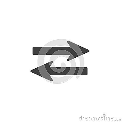 Left and right arrows vector icon Vector Illustration