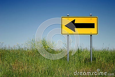 Left turn only Stock Photo